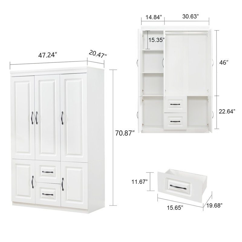 【楽ギフ_のし宛書】 Abderdeen Run® Latitude Wardrobe Shelves,2 with Armoire ジャケット・アウター